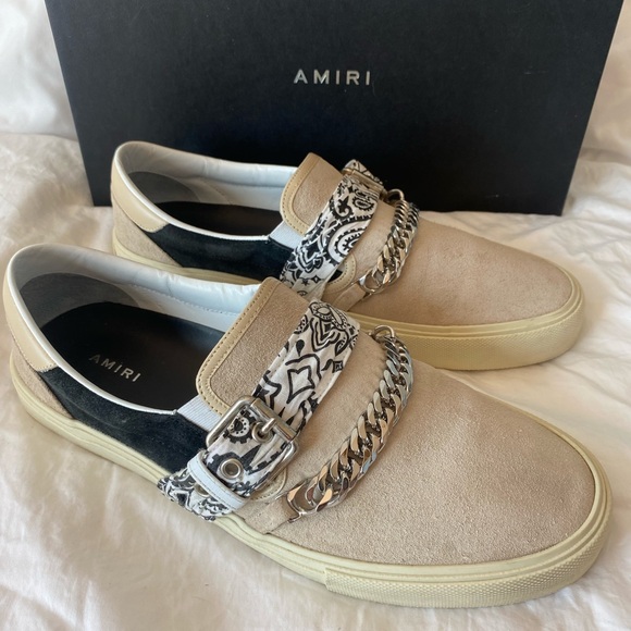 Amiri Bandana Chain Slip-on
